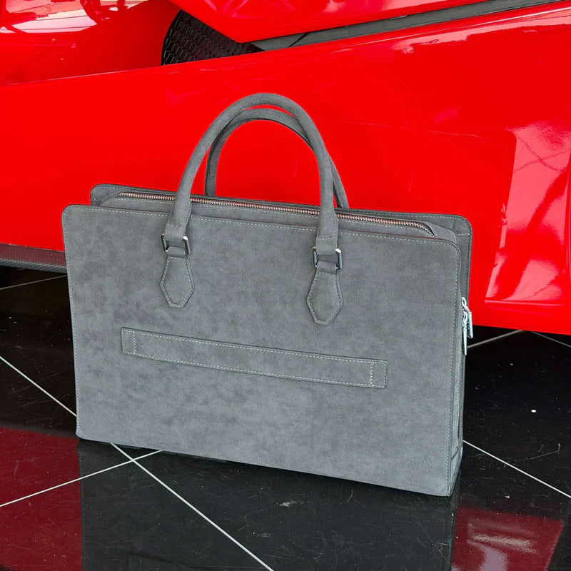 Alcantara® Laptop Bag - Grigio Milano