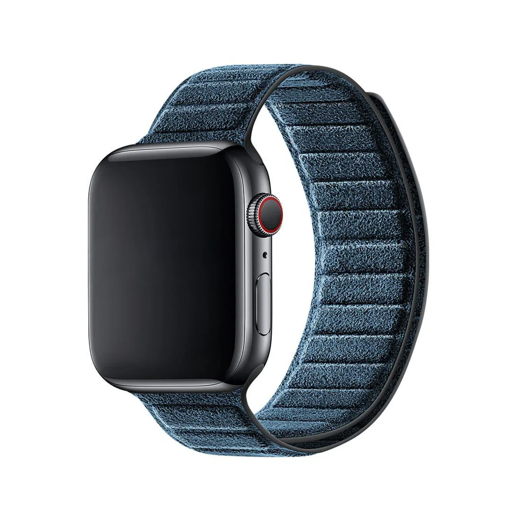 Alcantara Apple Watch Band - Blu Capri